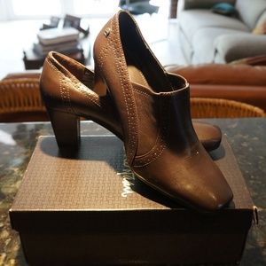 Etienne Aigner Chocolate Brown Bootie Heel
